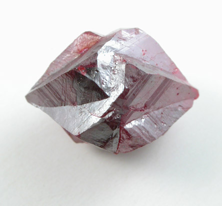 Cinnabar (penetration twin) from Red Bird Mine, Antelope Springs District, 24 km east of Lovelock, Pershing County, Nevada