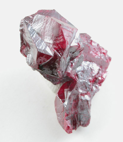 Cinnabar (penetration twin) from Red Bird Mine, Antelope Springs District, 24 km east of Lovelock, Pershing County, Nevada