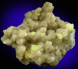 Sulfur on Calcite from Machw mine, Tarnobrzeg, Poland