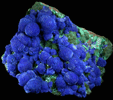 Azurite on Malachite-included Chrysocolla from Morenci Mine, Clifton District, Greenlee County, Arizona