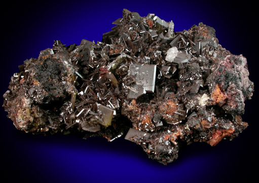 Wulfenite and Limonite from Defiance Mine, Courtland-Gleeson District, Cochise County, Arizona