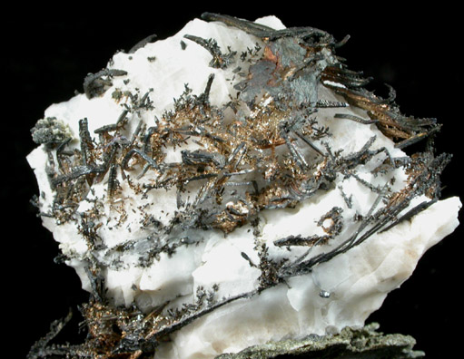 Silver in Calcite from Andres del Rio District, Batopilas, Chihuahua, Mexico