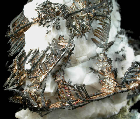 Silver in Calcite from Andres del Rio District, Batopilas, Chihuahua, Mexico