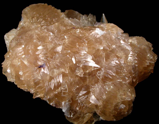 Calcite on Fluorite from Minerva #1 Mine, Cave-in-Rock District, Hardin County, Illinois