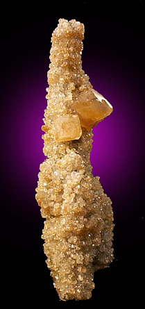 Calcite on Hemimorphite from Mina el Potos, Santa Eulalia District, Aquiles Serdn, Chihuahua, Mexico