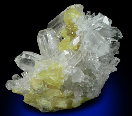 Celestine with Sulfur from Machw mine, Tarnobrzeg, Poland