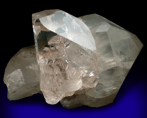 Topaz on Quartz (Dauphin Law twinned) from Skardu District, Baltistan, Gilgit-Baltistan, Pakistan