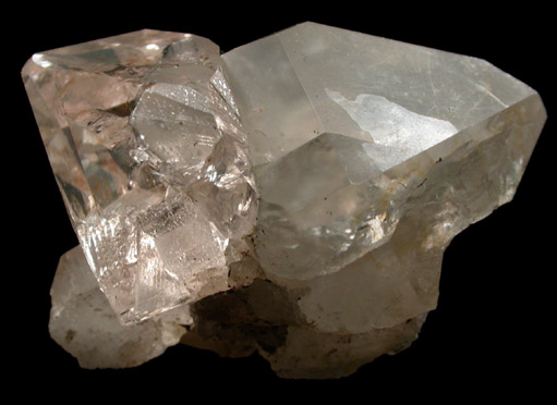 Topaz on Quartz (Dauphin Law twinned) from Skardu District, Baltistan, Gilgit-Baltistan, Pakistan