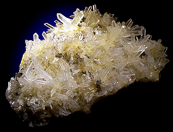 Quartz (Japan Law-twinned) with Pyrite from Mina Mundo Nuevo, Huamachuco, La Libertad, Peru