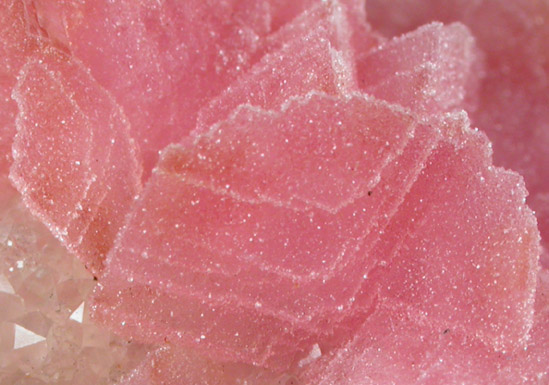 Rhodochrosite on Quartz from Uchucchaqua Mine, Oyon Province, Lima Department, Peru