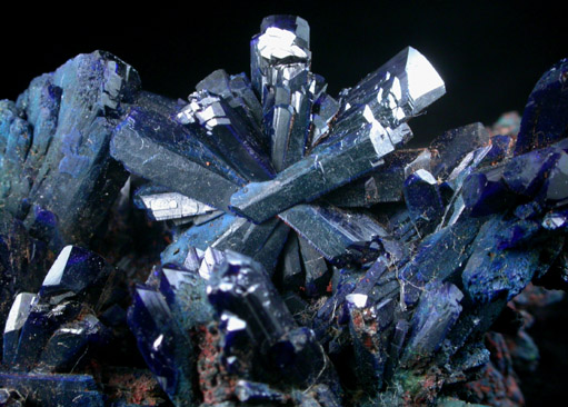 Azurite from Touissit Mine, 21 km SSE of Oujda, Jerada Province, Oriental, Morocco