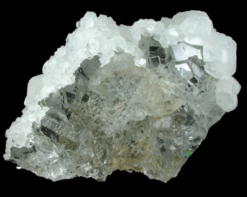 Calcite on Fluorite from Xianghuapu Mine, Hunan, China