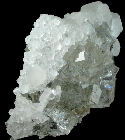 Calcite on Fluorite from Xianghuapu Mine, Hunan, China