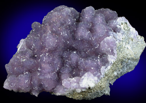 Fluorite on Pyrite from Huanzala Mine, Huallanca District, Huanuco Department, Peru