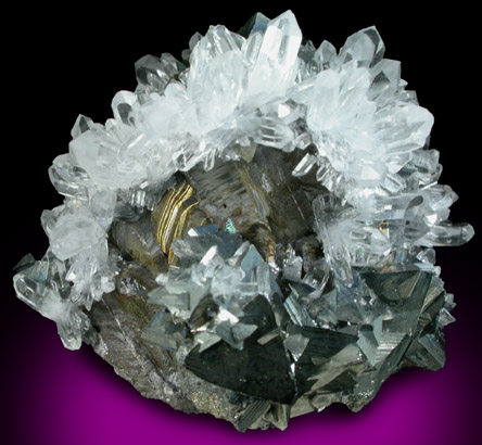 Tetrahedrite with Quartz from Casapalca District, Huarochiri Province, Peru