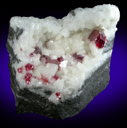 Cinnabar on Dolomite from Chatian Mine, Fenghuang, Hunan, China