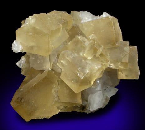 Fluorite on Quartz from Sidi Ayat, near Mibladen, Haute Moulouya Basin, Zeida-Aouli-Mibladen belt, Midelt Province, Morocco