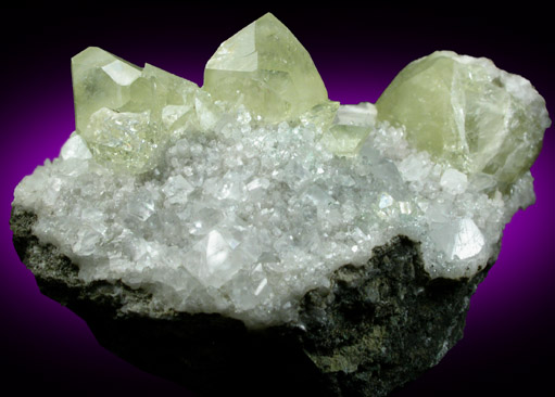 Datolite on Quartz with Calcite from Upper New Street Quarry, Paterson, Passaic County, New Jersey