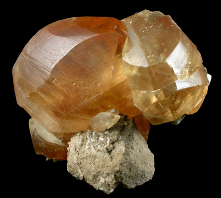 Calcite (twinned crystals) from Anderson, Madison County, Indiana