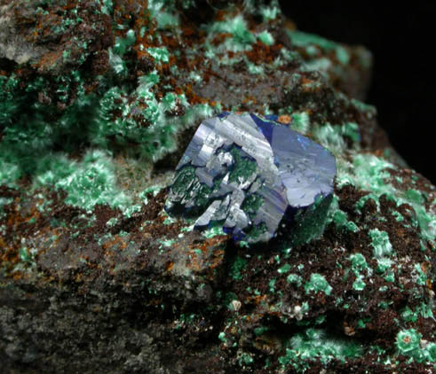 Azurite with Malachite from Bisbee, Warren District, Cochise County, Arizona