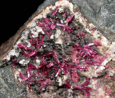 Erythrite on Mansfieldite with Heterogenite from Mina Sara Alicia, San Bernardo, Sonora, Mexico