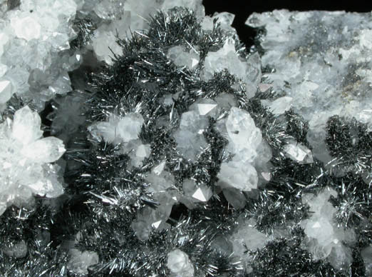 Stibnite on Quartz from Emusa Chilcobija Mine, Potos Department, Bolivia