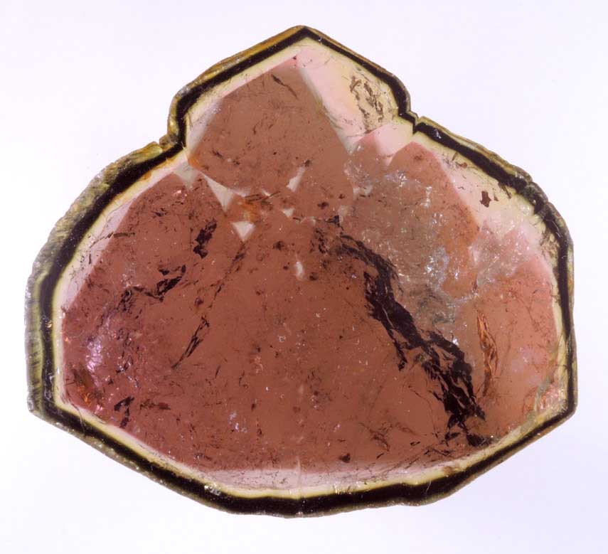 Liddicoatite Tourmaline (polished slice) from Alakamisy Itenina, south of Antsirabé, Fianarantsoa, Haute Matsiatra, Madagascar (Type Locality for Liddicoatite = near Antsirabé)