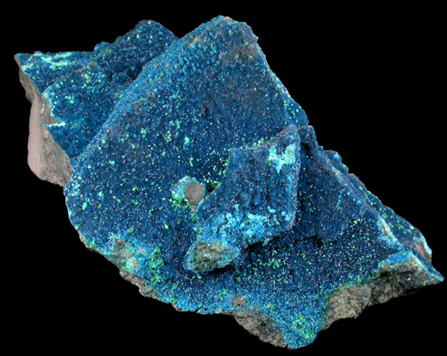 Cornetite with Malachite from L'Etoile du Congo Mine, Lubumbashi, Katanga (Shaba) Province, Democratic Republic of the Congo (Type Locality for Cornetite)