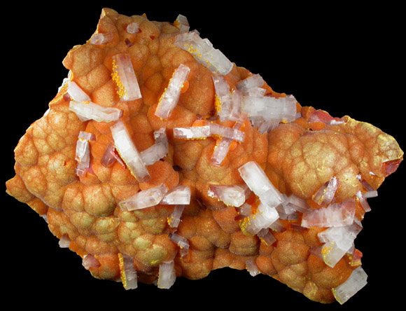 Barite and Orpiment from Quiruvilca District, Santiago de Chuco Province, La Libertad Department, Peru