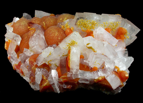 Barite and Orpiment from Quiruvilca District, Santiago de Chuco Province, La Libertad Department, Peru