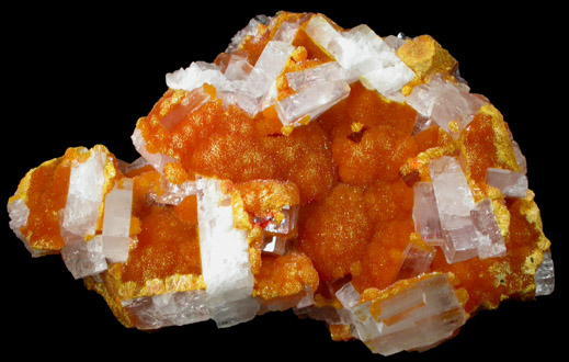 Orpiment, Barite, Realgar from Quiruvilca District, Santiago de Chuco Province, La Libertad Department, Peru