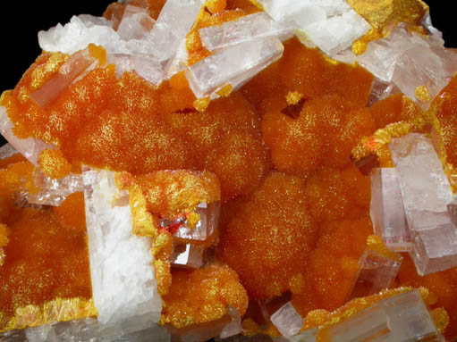 Orpiment, Barite, Realgar from Quiruvilca District, Santiago de Chuco Province, La Libertad Department, Peru