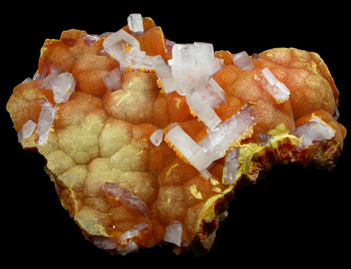 Barite and Orpiment from Quiruvilca District, Santiago de Chuco Province, La Libertad Department, Peru