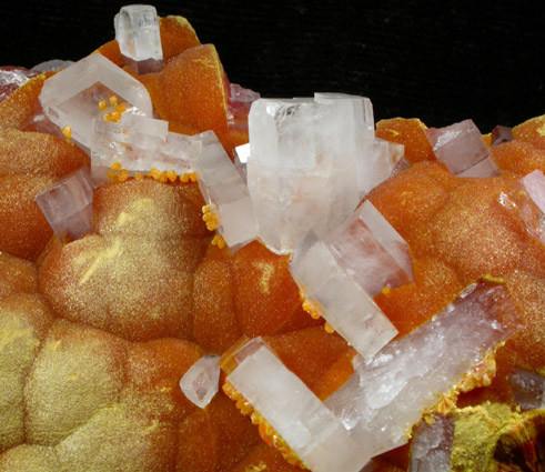 Barite and Orpiment from Quiruvilca District, Santiago de Chuco Province, La Libertad Department, Peru