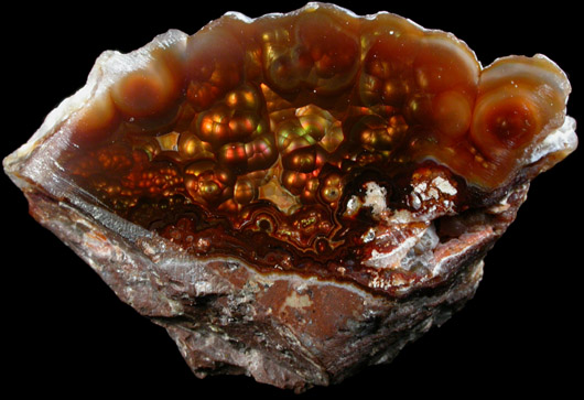 Quartz var. Fire Agate from Calvillo, Aguascalientes, Mexico