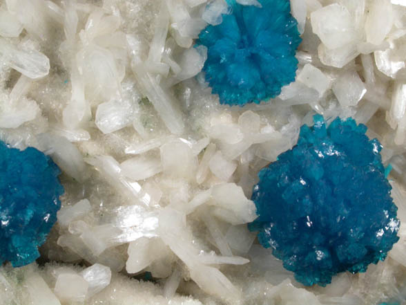 Cavansite on Stilbite-Ca from Wagholi Quarry, Maharashtra, India