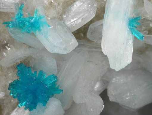 Cavansite on Stilbite-Ca from Wagholi Quarry, Maharashtra, India