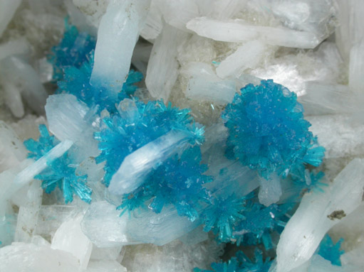 Cavansite on Stilbite-Ca from Wagholi Quarry, Maharashtra, India