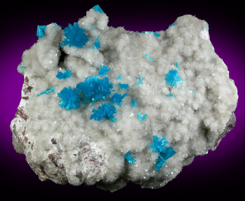 Cavansite on Stilbite-Ca from Wagholi Quarry, Maharashtra, India