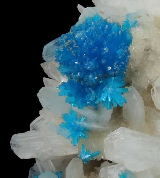 Cavansite on Stilbite from Wagholi Quarry, Maharashtra, India