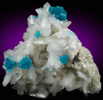 Cavansite on Stilbite-Ca from Wagholi Quarry, Maharashtra, India