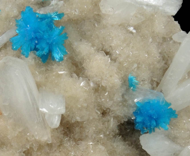 Cavansite on Stilbite-Ca from Wagholi Quarry, Maharashtra, India