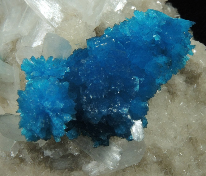 Cavansite on Stilbite-Ca from Wagholi Quarry, Maharashtra, India