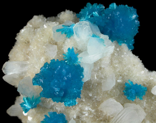 Cavansite on Stilbite-Ca from Wagholi Quarry, Maharashtra, India