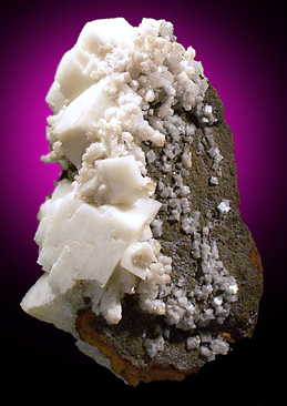 Calcite with Hemimorphite from Mapimi District, Durango, Mexico