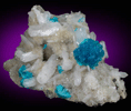 Cavansite on Stilbite-Ca from Wagholi Quarry, Maharashtra, India