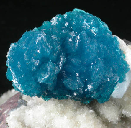 Cavansite on Stilbite-Ca from Wagholi Quarry, Maharashtra, India