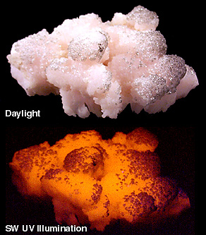 Calcite var. Manganocalcite with Manganite from Northern Cape Province, South Africa