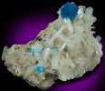 Cavansite on Stilbite-Ca from Wagholi Quarry, Maharashtra, India