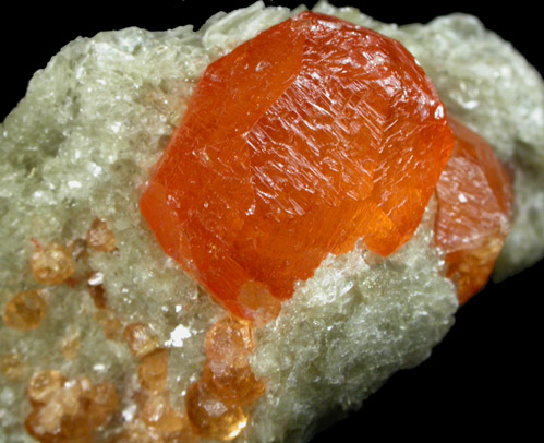 Spessartine Garnet in Muscovite from Nani, near Loliondo, Arusha, Tanzania